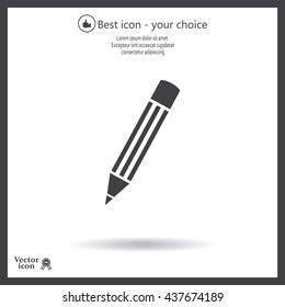 Pencil icon, flat design