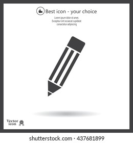 Pencil icon, flat design