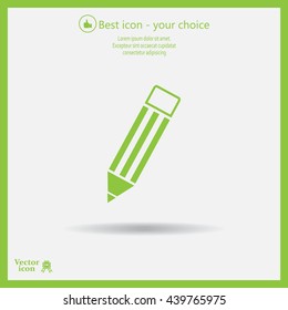 Pencil icon, flat design