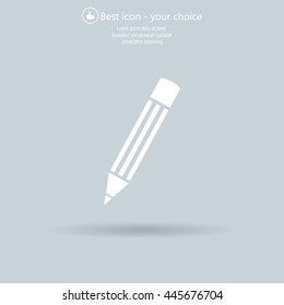 Pencil icon, flat design