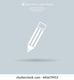 Pencil icon, flat design