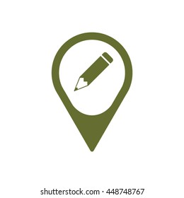 Pencil icon. Flat design.
