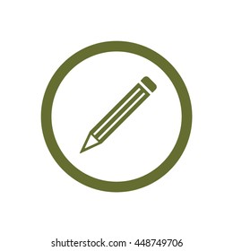 Pencil  icon. Flat design.
