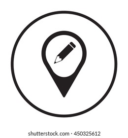 Pencil icon. Flat design.