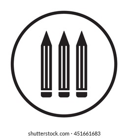 Pencil  icon. Flat design.