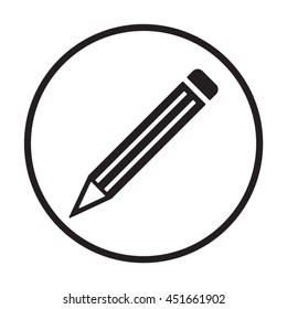 Pencil  icon. Flat design.