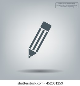 Pencil icon, flat design