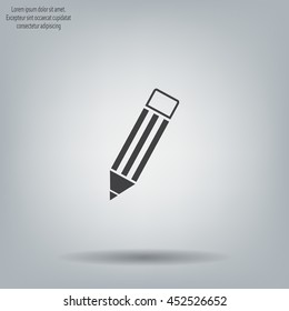 Pencil icon, flat design