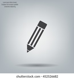 Pencil icon, flat design