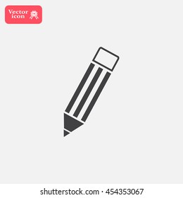 Pencil icon, flat design