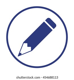 Pencil icon. Flat design.