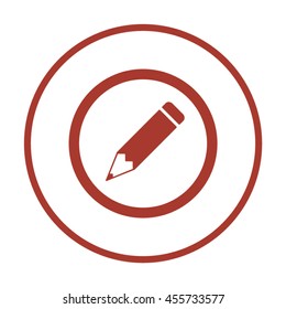 Pencil icon. Flat design.