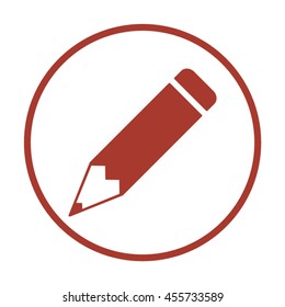 Pencil icon. Flat design.