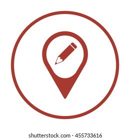 Pencil icon. Flat design.