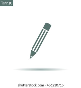 Pencil icon, flat design