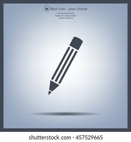 Pencil icon, flat design
