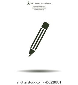 Pencil icon, flat design