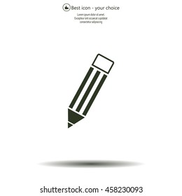 Pencil icon, flat design