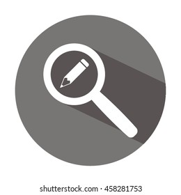 Pencil icon. Flat design.