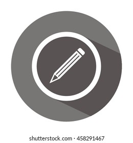 Pencil  icon. Flat design.