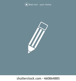 Pencil icon, flat design