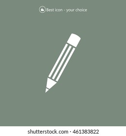 Pencil icon, flat design