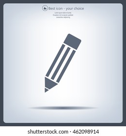Pencil icon, flat design