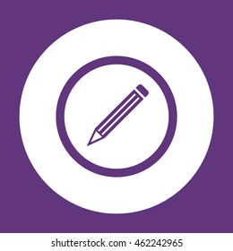 Pencil  icon. Flat design.