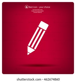 Pencil icon, flat design