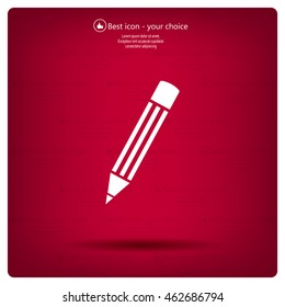 Pencil icon, flat design