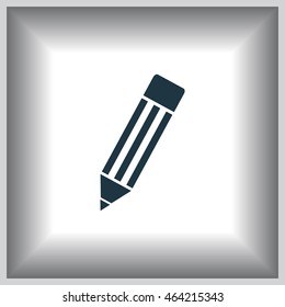 Pencil icon, flat design