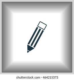 Pencil icon, flat design