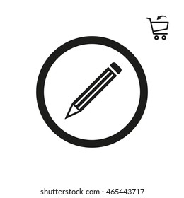 Pencil  icon. Flat design.