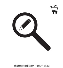 Pencil icon. Flat design.