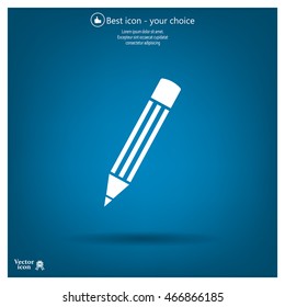 Pencil icon, flat design