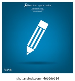 Pencil icon, flat design
