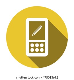 Pencil  icon. Flat design.