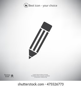Pencil icon, flat design