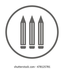 Pencil  icon. Flat design.