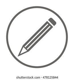 Pencil  icon. Flat design.