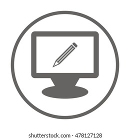 Pencil  icon. Flat design.