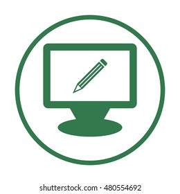 Pencil  icon. Flat design.