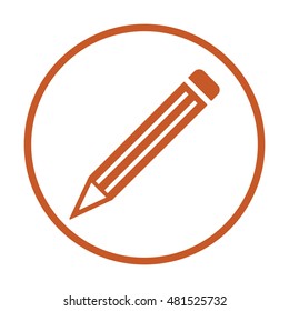 Pencil  icon. Flat design.