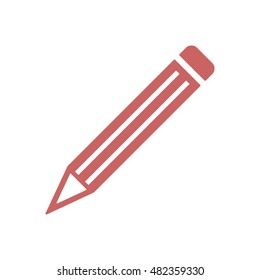 Pencil  icon. Flat design.