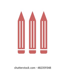 Pencil  icon. Flat design.