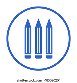 Pencil  icon. Flat design.