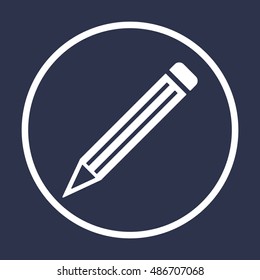 Pencil  icon. Flat design.