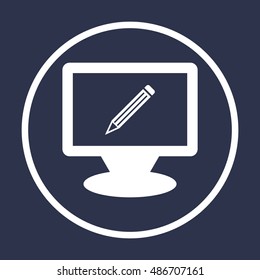 Pencil  icon. Flat design.