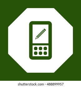 Pencil  icon. Flat design.