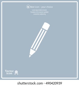 Pencil icon, flat design
